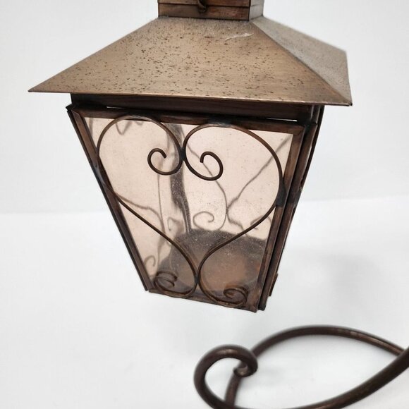 Vintage Viva Lantern Tea Light Candle Holder Metal Stand Rustic Mid Century - Picture 3 of 7